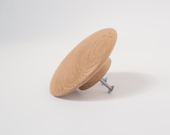 Design Circle Wooden Cabinet Pull, Round Cabinet Handles, Wooden Pulls for dresser, drawer, wardrobe, cabinet (mod. 30)