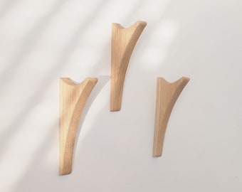 Wooden Wall Coat Rack (set of 2 pcs), Coat Hooks, Clothing Rack, Coat Hook, Hat Hooks, Wall Hooks Racks, Modern Coat Rack (mod. 6)
