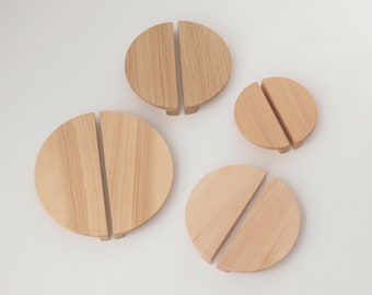 Semicircle Wooden Cabinet Pulls, Half moon Drawer Pulls, Cabinet hardware for dresser, drawer, wardrobe, kitchen cabinet (mod. 10)