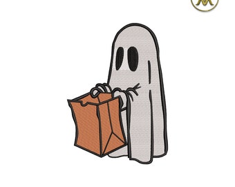 Disegno per ricamo fantasma: file per ricamo spettrale di Halloween (download digitale)