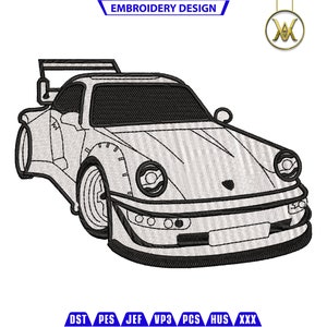 Sport Auto Stickdatei | Trendy Stickerei | Stickkunst