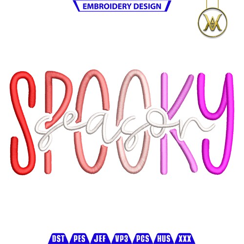 Spooky Season Stickdatei: Trendy Halloween Files (PES) (Instant Download)