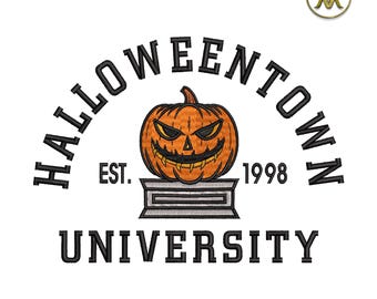 Halloween Town University Pumpkin Embroidery Design (Digital Download)