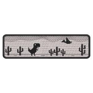 No Wifi Dinosaur Embroidery Design, T-Rex Desert Cactus Pattern (Digital Download)