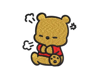 Mini Bear Embroidery Design, Teddy Bear Machine File, Small Pocket Patch Digital Download