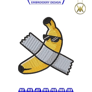 Banana Art Embroidery File | Art embroidery | Trendy embroidery | Embroidery | PES