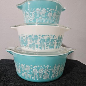Pyrex Butterprint Round Casserole 6pc Set
