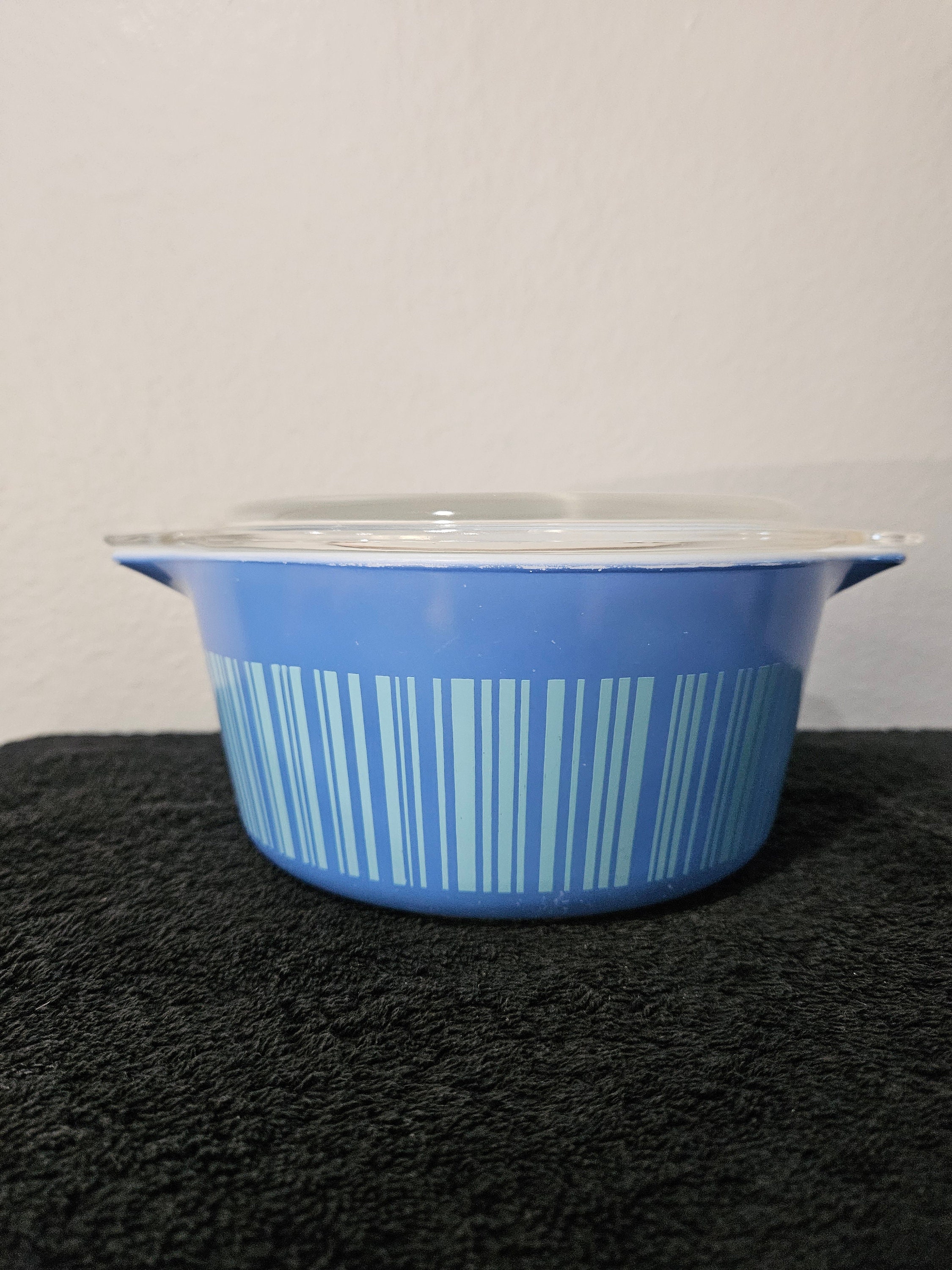 Pyrex Promo Blue Stripe Barcode 474 Round Casserole Dish - Etsy
