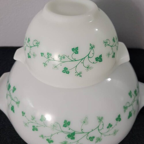 1964 Pyrex Promotional Bowl Chip and Dip Bowl Ivy Pyrex Etsy