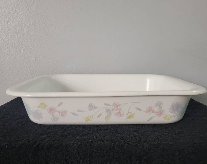 Corningware Pastel Bouquet A21 Open Roaster Etsy