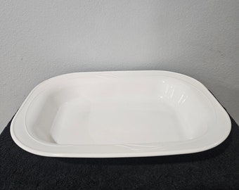 CorningWare L-15 Bandeja para asar/lasaña abierta blanca