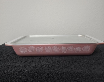 Pyrex Pink Daisy 548 Space Saver Dish