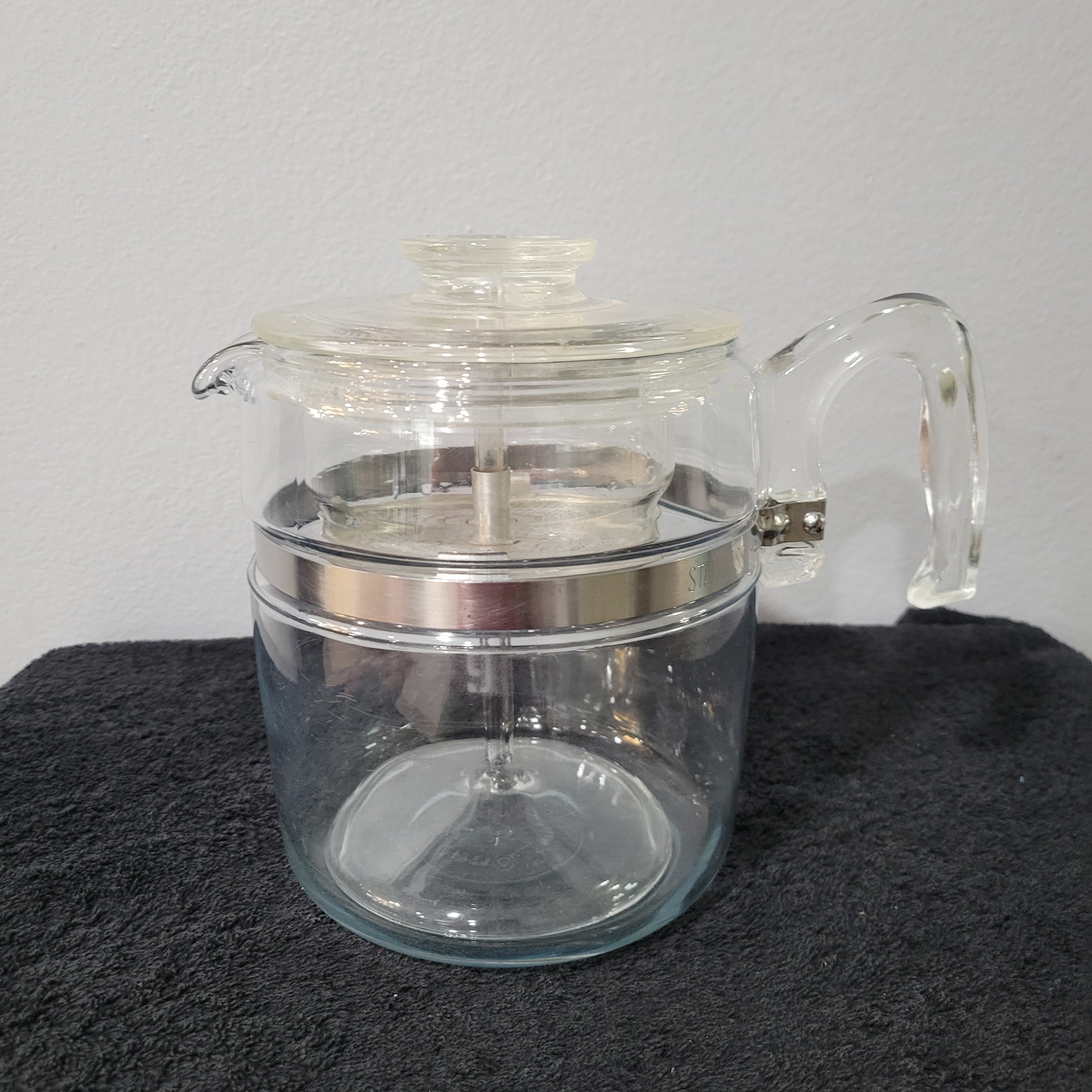 Pyrex 9 Cup Glass Coffee Pot Stovetop Percolator #7759