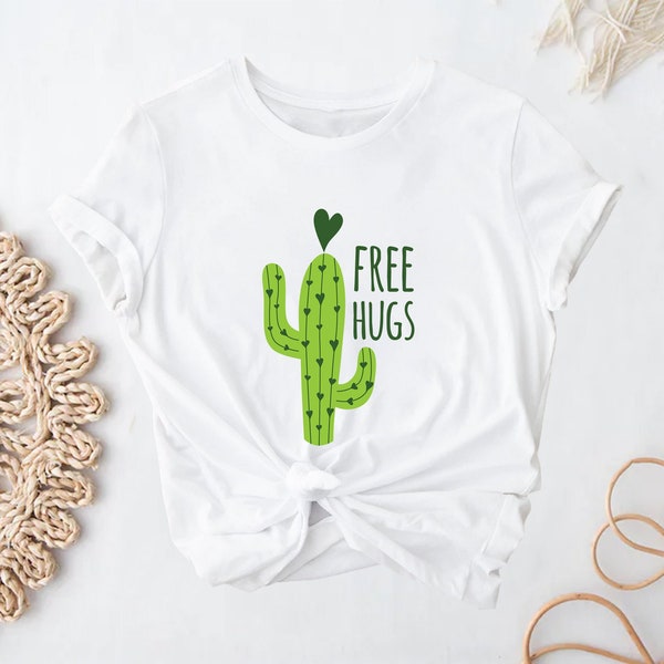 Free Hugs Shirt, Cactus Shirt, Funny Sarcasm Shirt, Funny Tee, Funny Quotes Shirt, Cactus Hug, Painful Hug, Lovely Hug Tee, Cute Gift Shirts