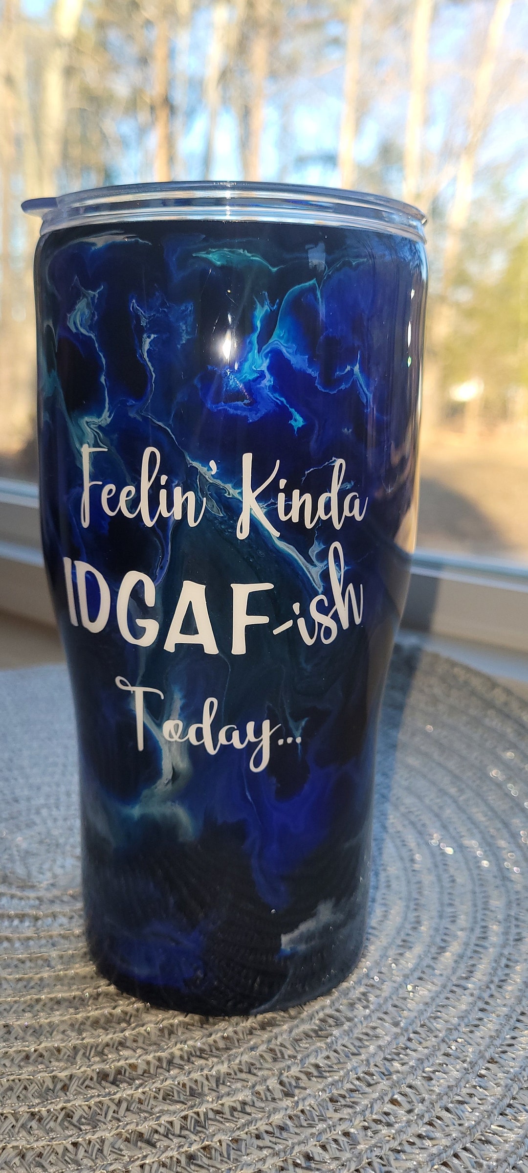 Made to Order Alcohol Ink 20oz Stainless Steel Tumbler W/lid & Straw ...