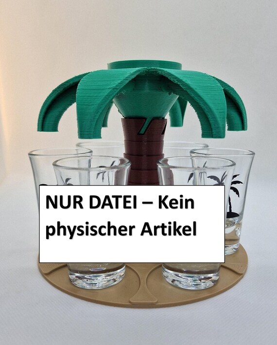 STL DATEI! Party Palme, Schnaps Verteiler, Shot Verteiler, Partygag, Geschenkidee, JGA, Getränke Ausgießer,