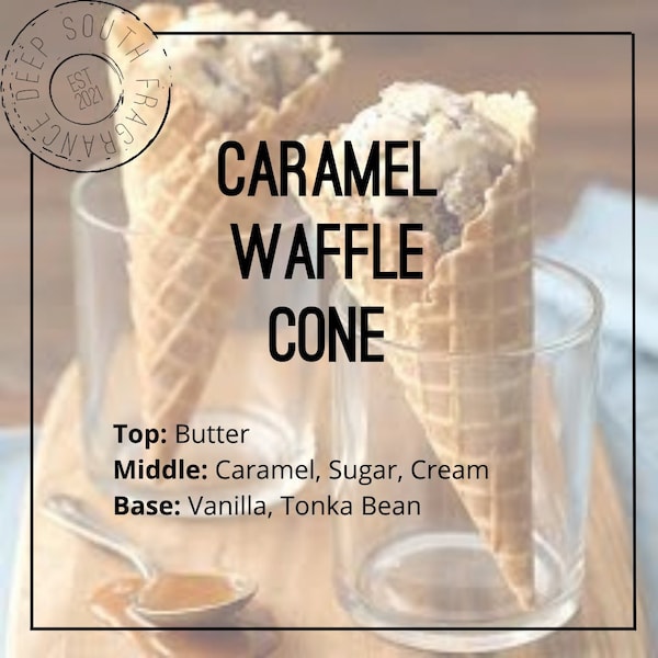 Caramel Waffle Cone Fragrance Oil | Deep South Fragrance | Phthalate Free | Candle Making Supplies | Soap Making Supplies