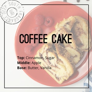Olejek zapachowy Coffee Cake | Zapach Deep South | Bez ftalanów | Artykuły do wyrobu świec | Artykuły do wyrobu mydła