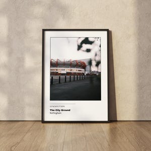 NFFC Wall Art | Nottingham Forest Print | City Ground Photo | Football Fan Gift | Home Decor | A3 A4 A5 Sizes | Stadium Co Ordinates Print