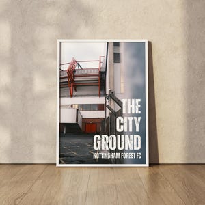 NFFC Wall Art | Nottingham Forest Print | City Ground Photo | Football Fan Gift | Home Decor | A3 A4 A5 Sizes | Brutalist Style Photography