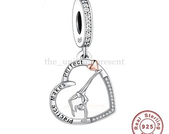 Pandora Adatto ginnasta Charm 925 Argento Balletto Sport Olimpico Ciondola Esercizio Danza autentica