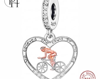 Pandora Fitting Fietser Charm 925 sterlingzilver Fietsen Verjaardagscadeau - Sporthanger voor armband