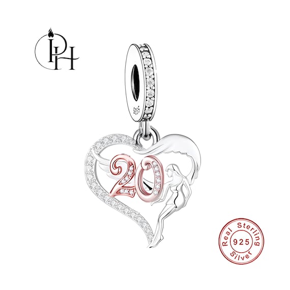 20th Years Charm Pandora Fitting Birthday & Anniversary Angel Gift