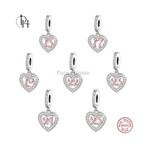 STERLING SILVER LOVE YOU TO THE MOON CHARMS BRACELET SET WITH ENAMEL I STERLING SILVER LOVE YOU TO THE MOON CHARMS BRACELET SET WITH ENAMEL I