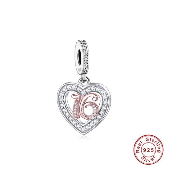 Pandora Fitting 16th Birthday Charm Genuine Bracelet Bead Years of