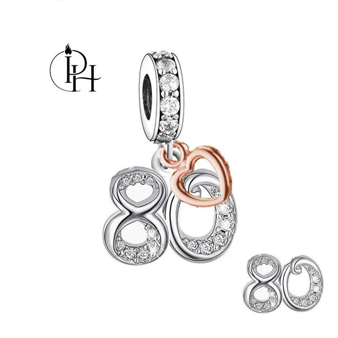 Pandora Fitting 80th Birthday Charm Gift for Grandma Mum 925 Silver ...