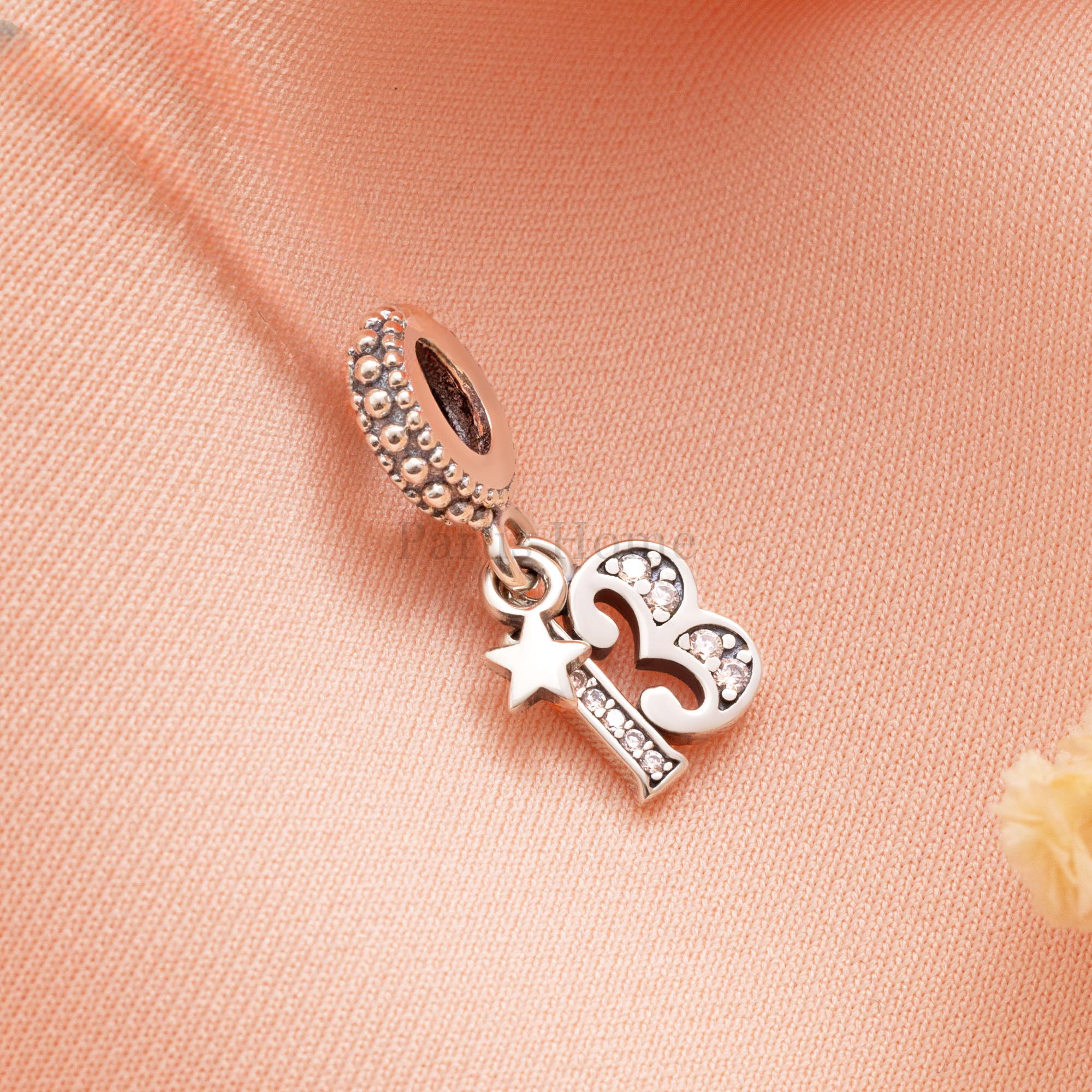 Braccialetto In Pelle Rosa Per Nipote Con Ciondoli – 16 Cm – Regalo Di Compleanno In Confezione Regalo