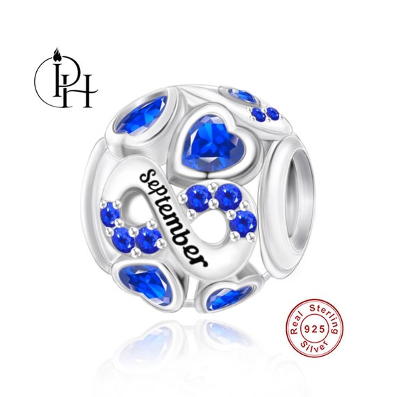 September Birthstone Charm Pandora Fitting Birthday Gift, Birth