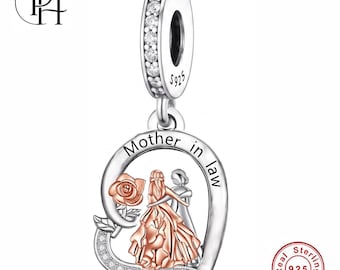 Mother In Law Charm Pandora Fitting, 925 Silver & Rose Gold, Wedding Gift From Bride