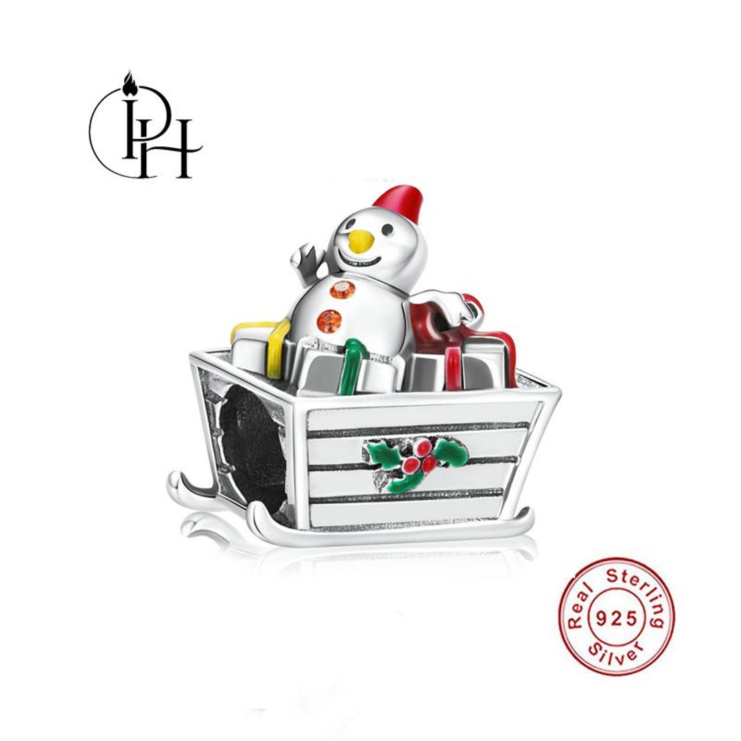Weihnachts-Armband-Set Mit Schneemann & Rentier – Aus Zinklegierung, Handgefertigt, Mehrfarbig