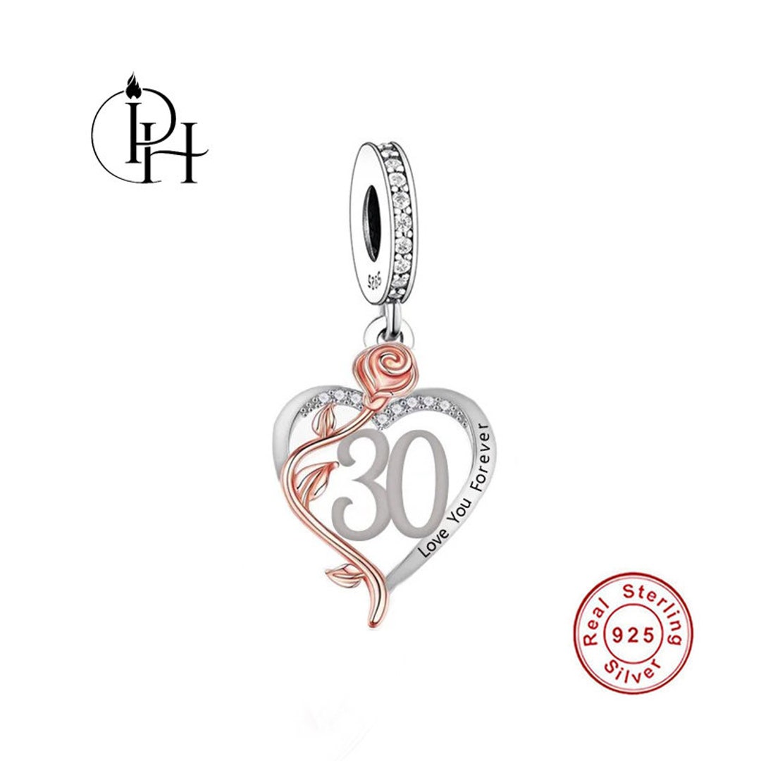 Buy 30th Birthday Charm Pandora Fitting I Love You Forever Anniversary  Dangle 925 Sterling Silver Online in India