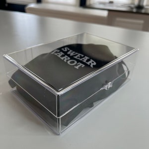 Doorzichtige plastic dooscontainer met scharnier