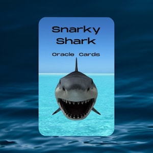 Cartas del oráculo del tiburón sarcástico: una guía divertida, precisa y con datos reales sobre los tiburones. ¡Una baraja perfecta para una noche de juegos!