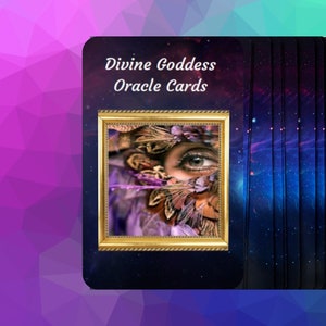 Mazo de Cartas del Oráculo de la Diosa Divina. ¡Tarjetas de 2.75 X 4.75" con una precisión asombrosa! Cubre el trabajo, el amor, las finanzas, la orientación espiritual y emocional