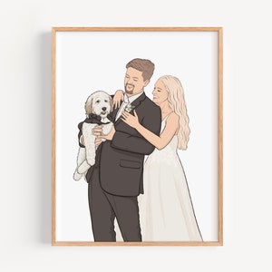 Parenportret, aangepast portret van foto, gepersonaliseerd portret, aangepast cartoonportret, Valentijnsdagcadeau voor hem gepersonaliseerd