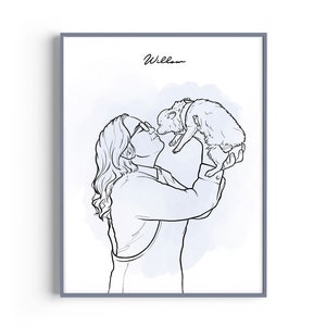 Custom line drawing from photo, Couples portrait, Custom Line drawing portrait, Couple Line art portrait from photo Digital image 2