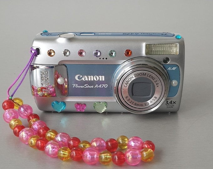 Y2K Camera Canon Powershot A470 in Light Blue Color Etsy