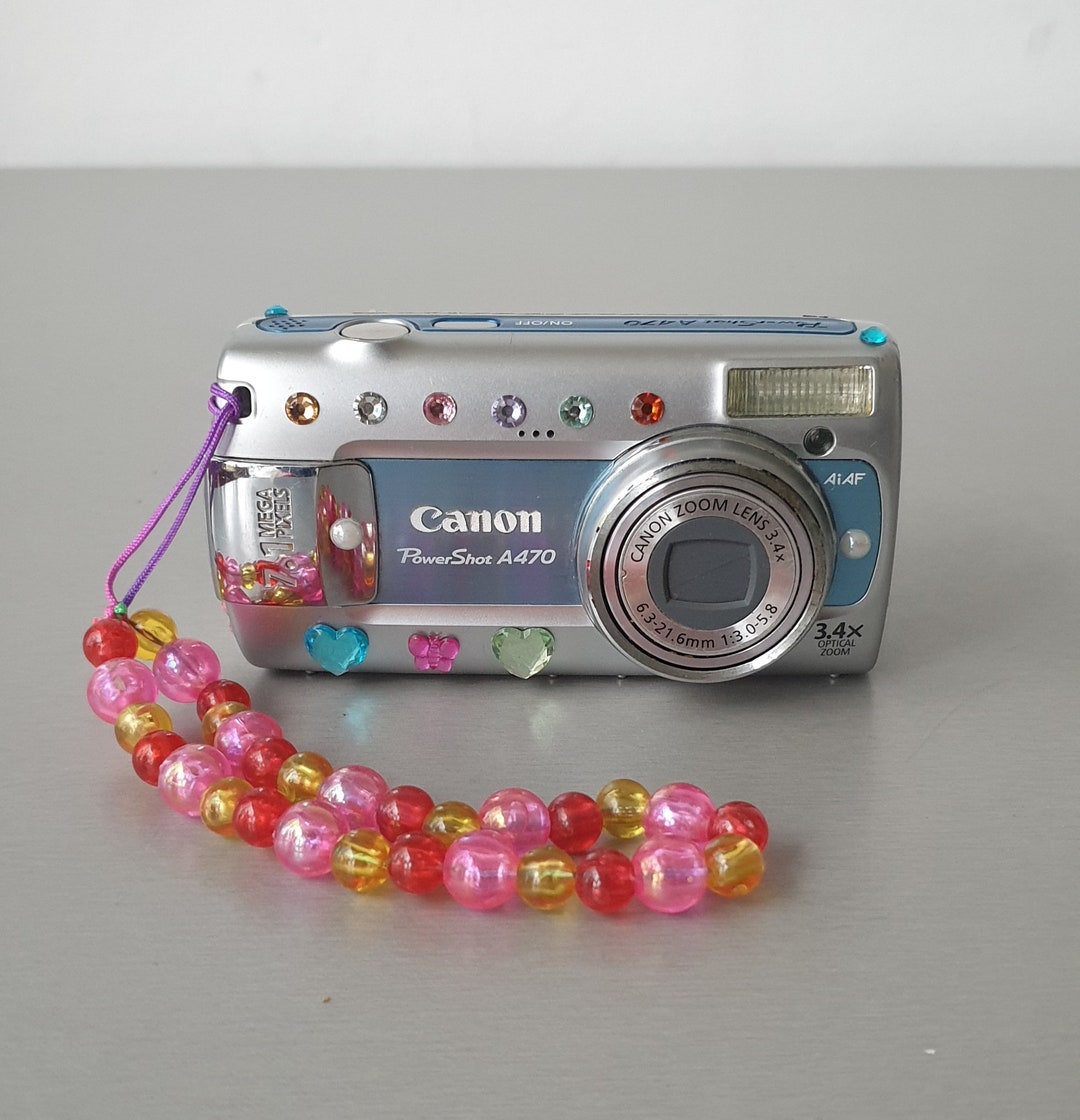 Y2K Camera Canon Powershot A470 in Light Blue Color Etsy
