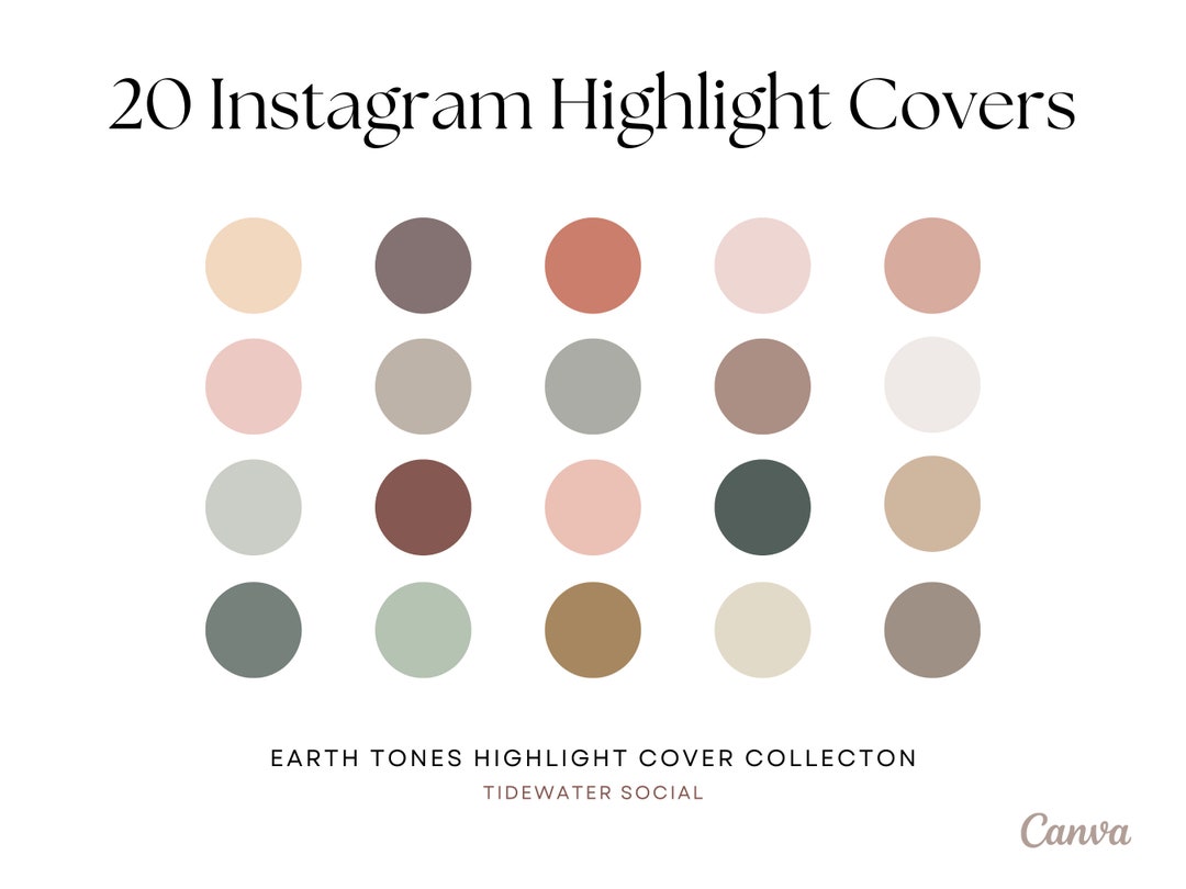 Earth Tone Instagram Highlight Covers, Modern Earth Desert-inspired IG ...
