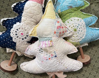 Quilted Trees- Made from vintage and repurposed quilts.