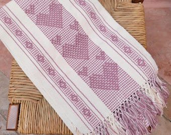 Handmade Cotton Table Runner | Pink