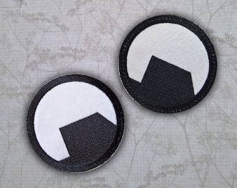 Black Mesa Patch Sew on or Hook and Loop Patch Half Life Inspired Patch Gordon Freeman Cosplay patch Black and White