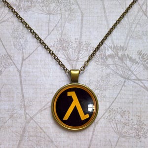 Op Half Life geïnspireerde ketting met lambda-hanger