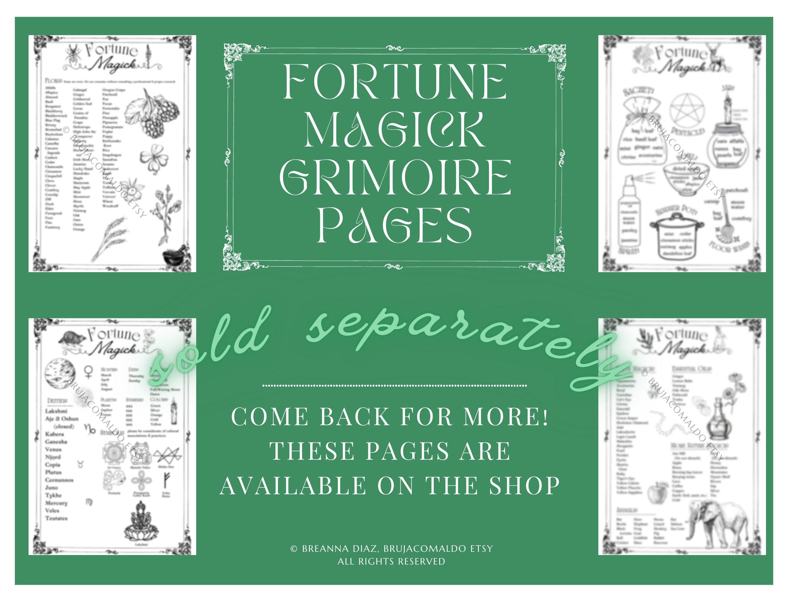 Blank Spell Printable Template Template Digital Spell - Etsy