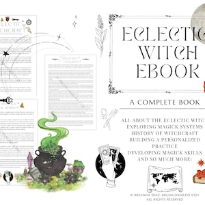 The Eclectic Witch eBook: Basteln einer Personalisierten Praxis | Druckbare Informationsseiten, Hexerei Pfade, Buch der Schatten digitales Grimoire