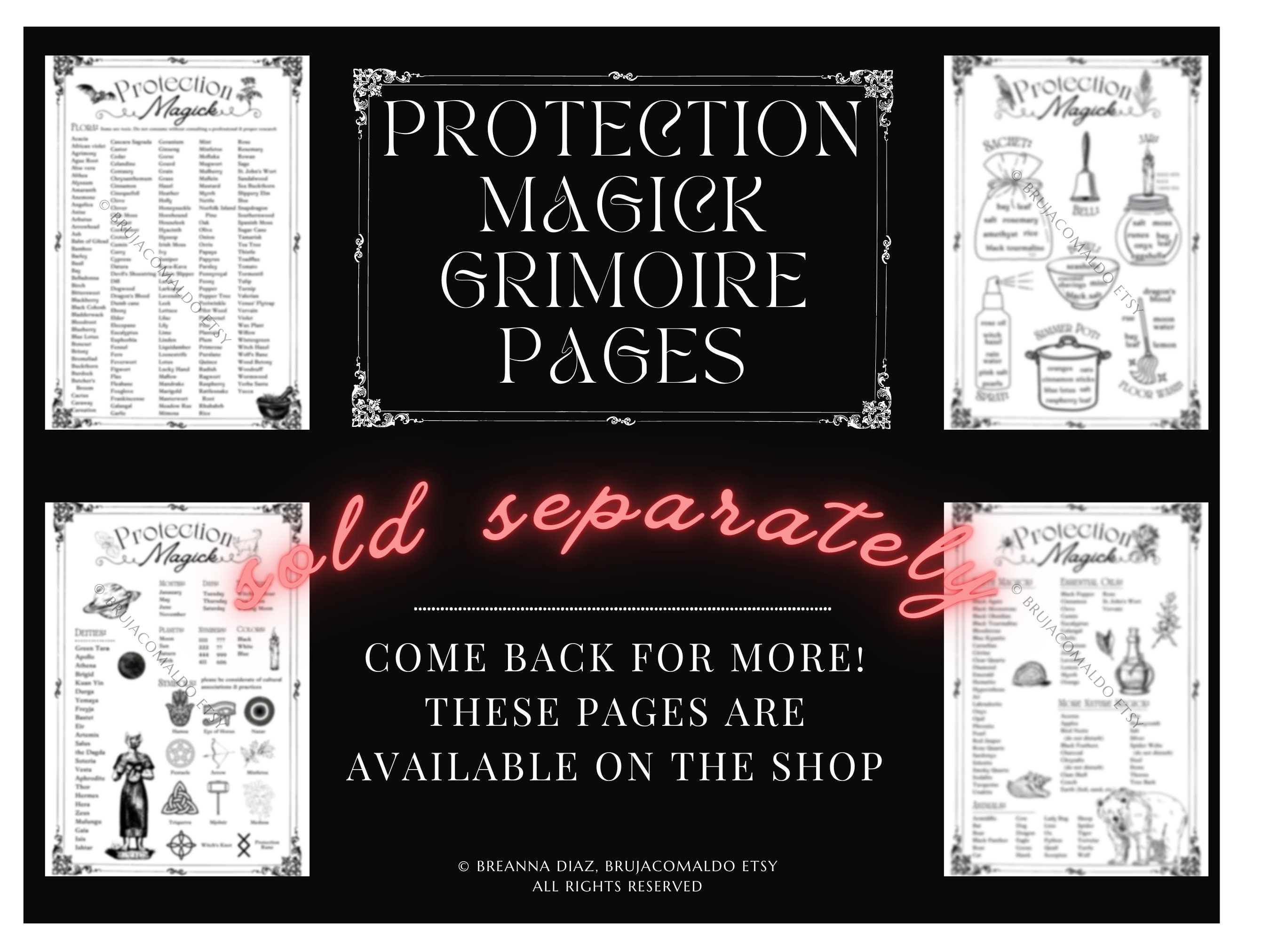 Blank Spell Printable Template Template Digital Spell Planner Blank ...